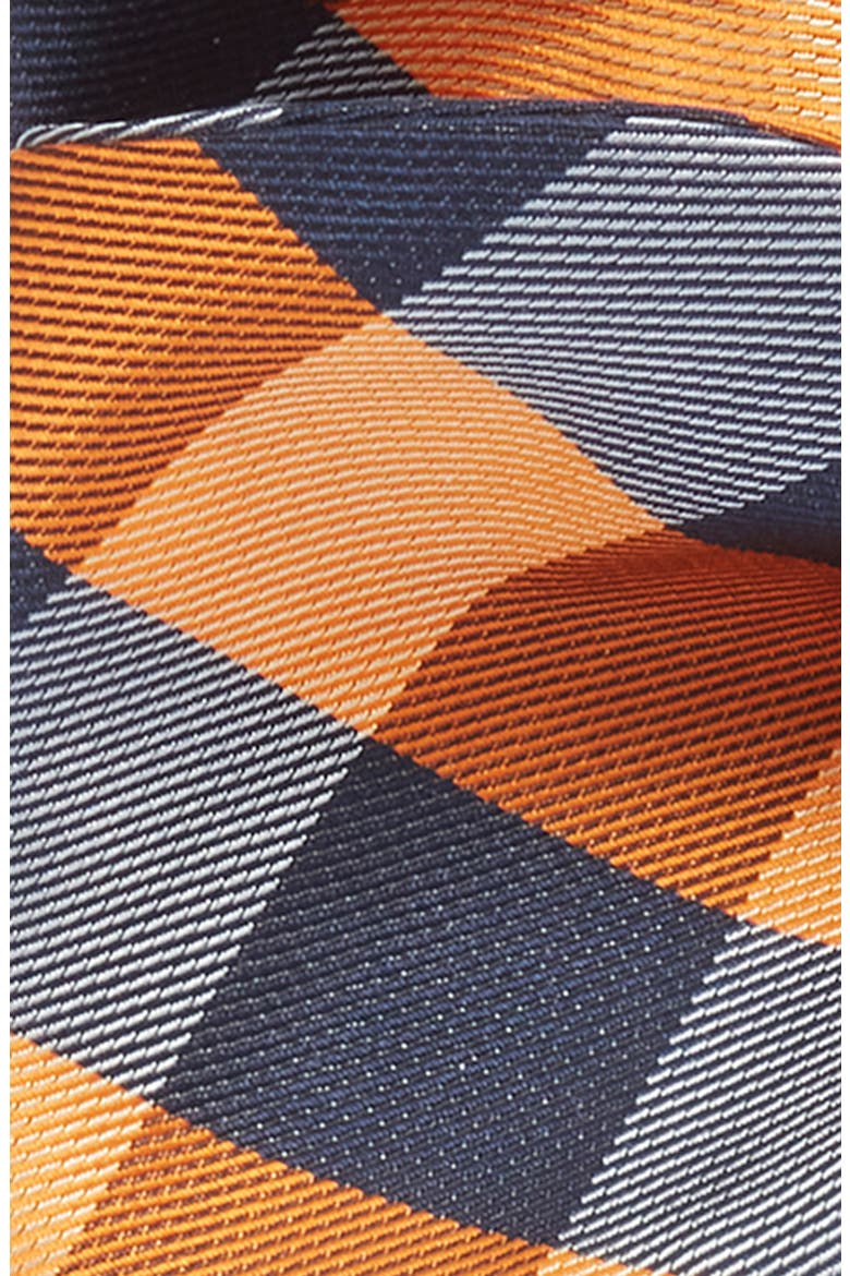 Plaid Silk Bow Tie, Alternate, color, ORANGE