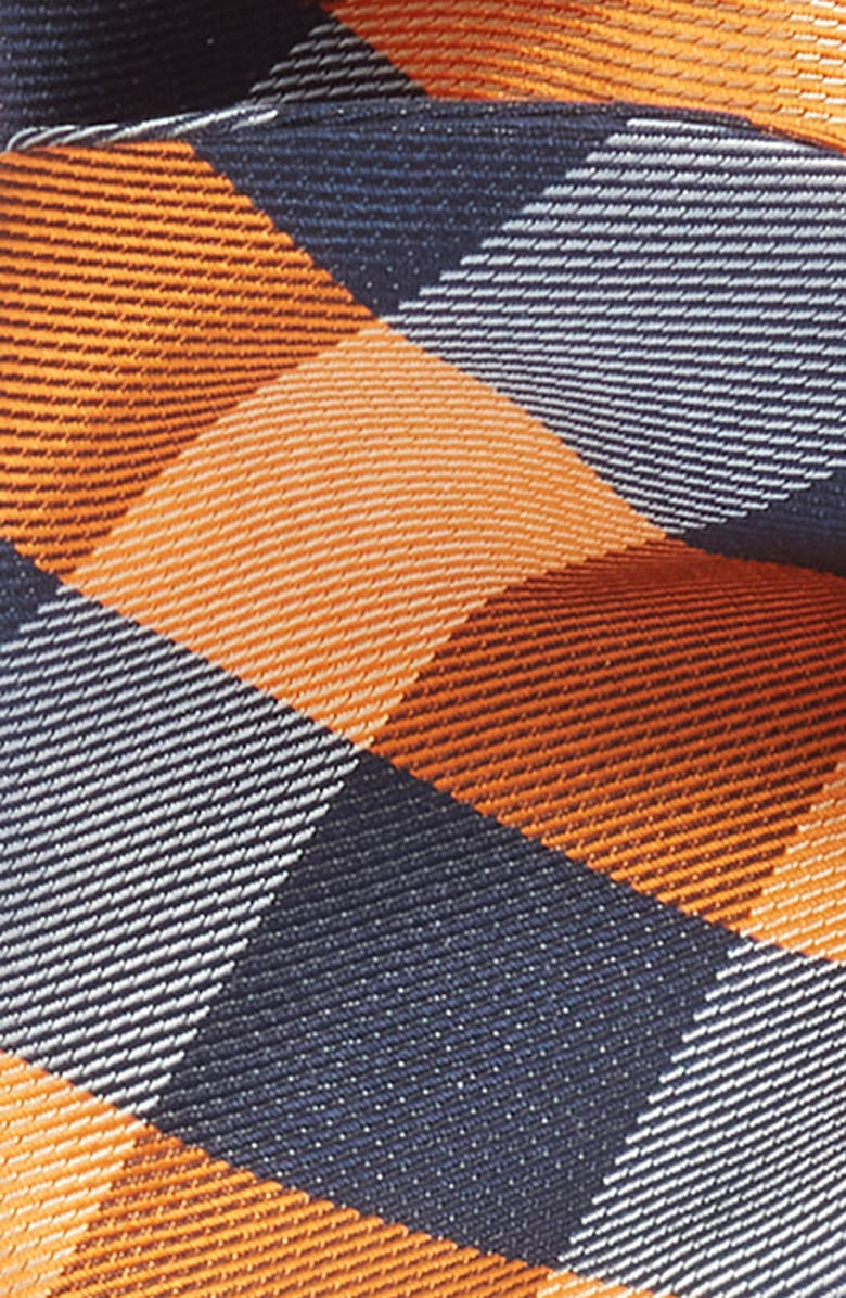 CLIFTON WILSON Plaid Silk Bow Tie, Alternate, color, Orange