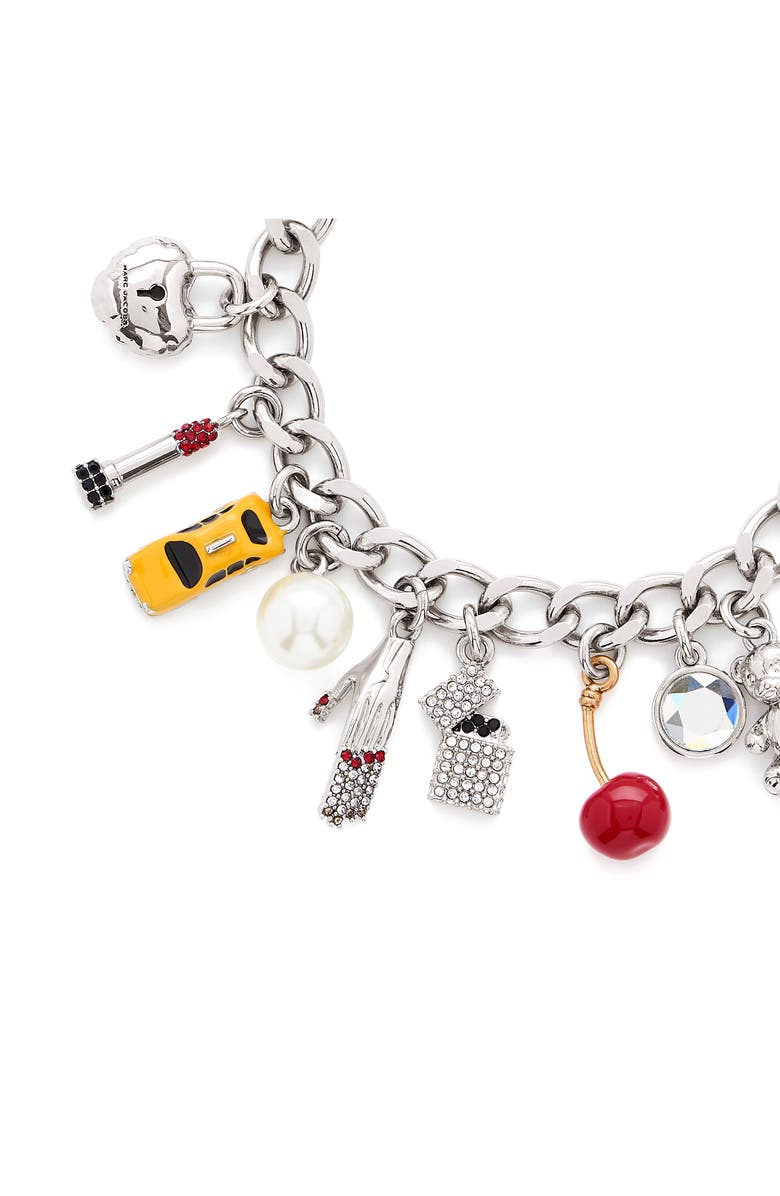 Marc Jacobs Trinket Charm Bracelet, Alternate, color, Silver/ Multi