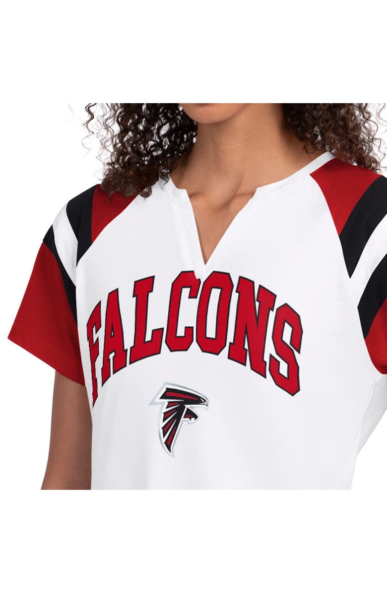 STARTER Women's Starter White Atlanta Falcons Game On Notch Neck T-Shirt, Alternate, color, White