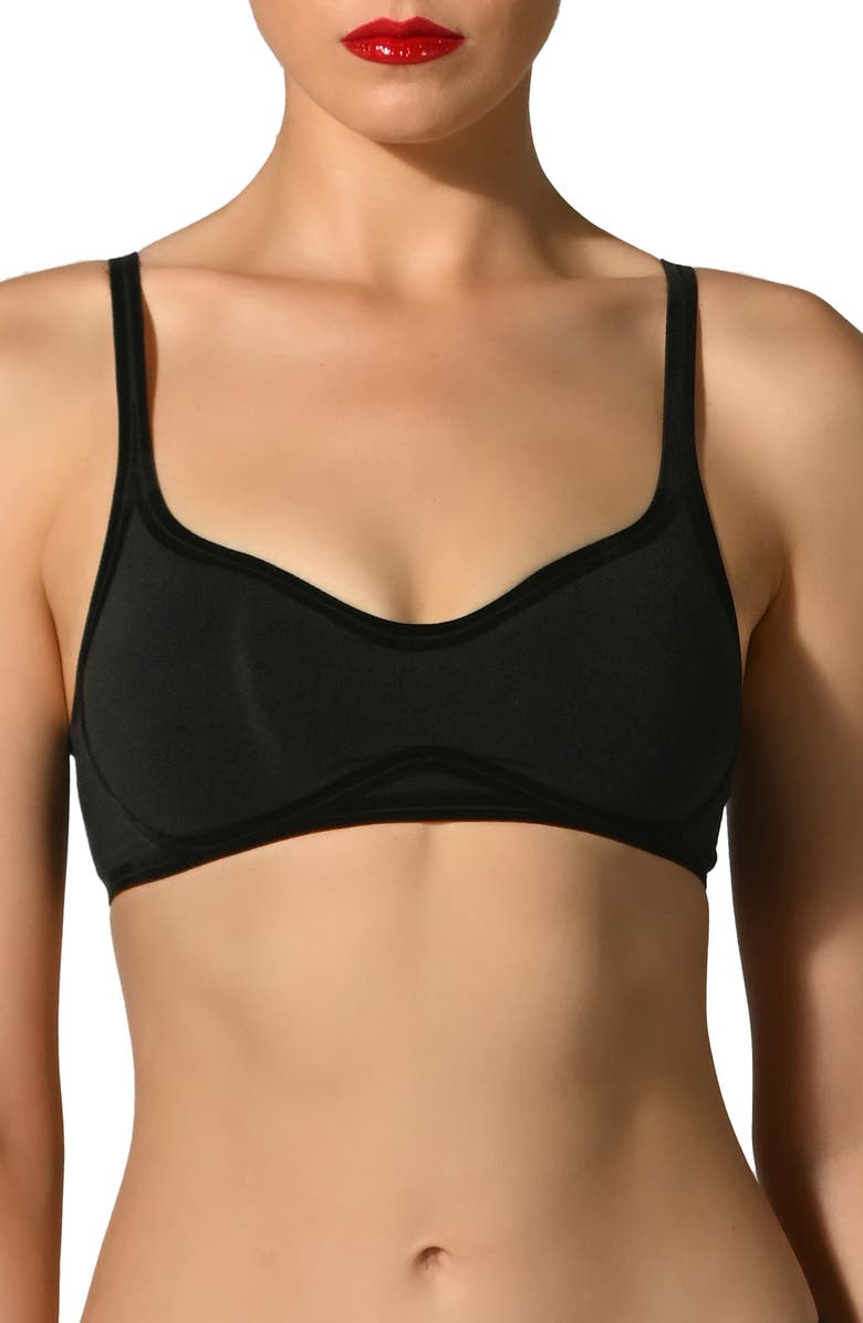 Wolford Contour Skin 3W Wireless Bra, Main, color, Black