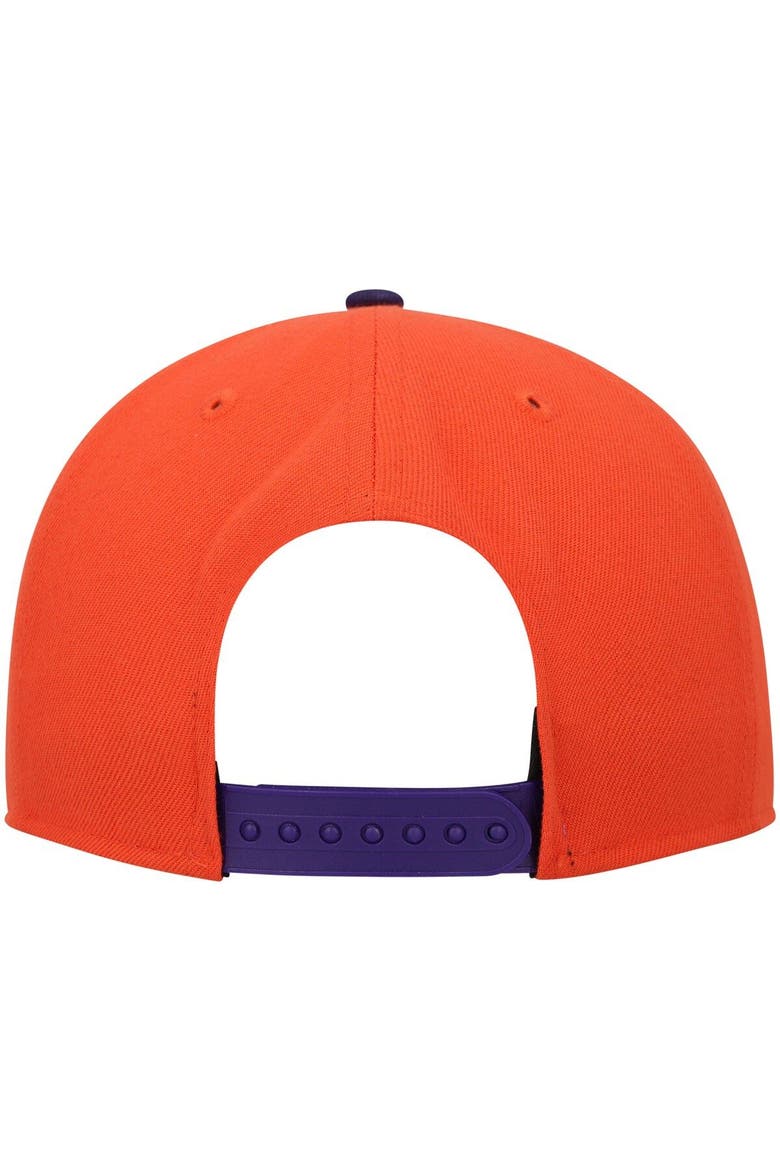 Men's New Era Orange Clemson Tigers Two-Tone Vintage Wave 9FIFTY Snapback Hat, Alternate, color, Orange
