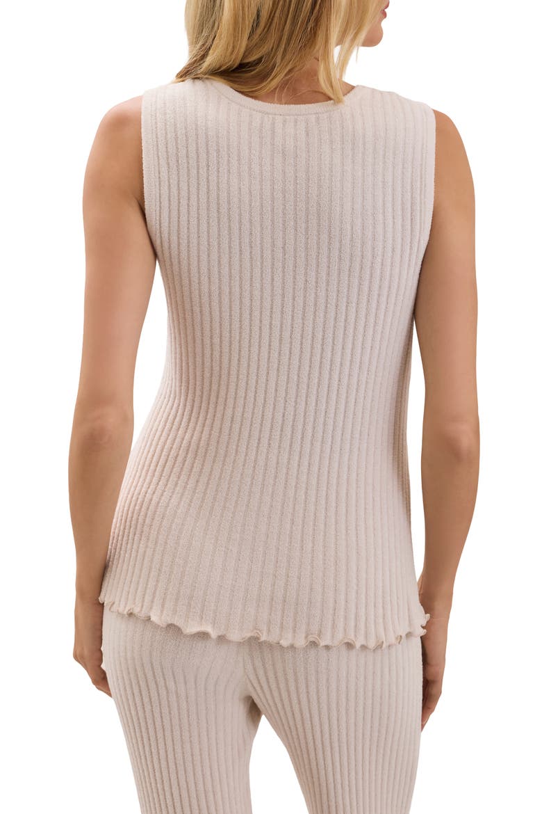 CozyChic Ultra Lite Petal Edge Rib Tank, Alternate, color, SAND DUNE