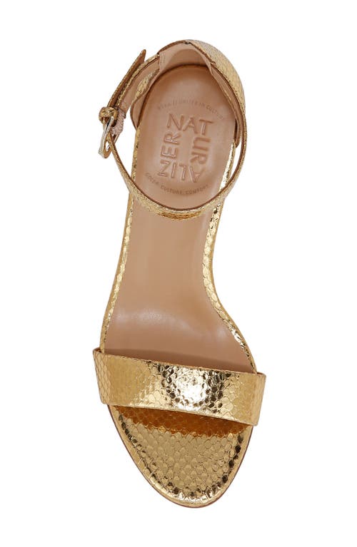 Naturalizer Vera Glitz Ankle Strap Sandal In Gold