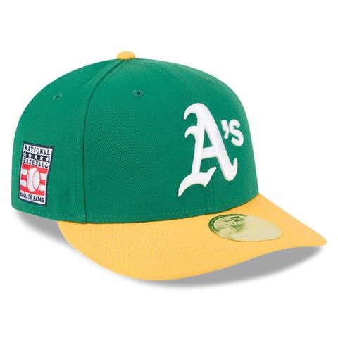 Men's New Era Green/Gold Athletics Baseball Hall of Fame 59FIFTY Low Profile Fitted Hat