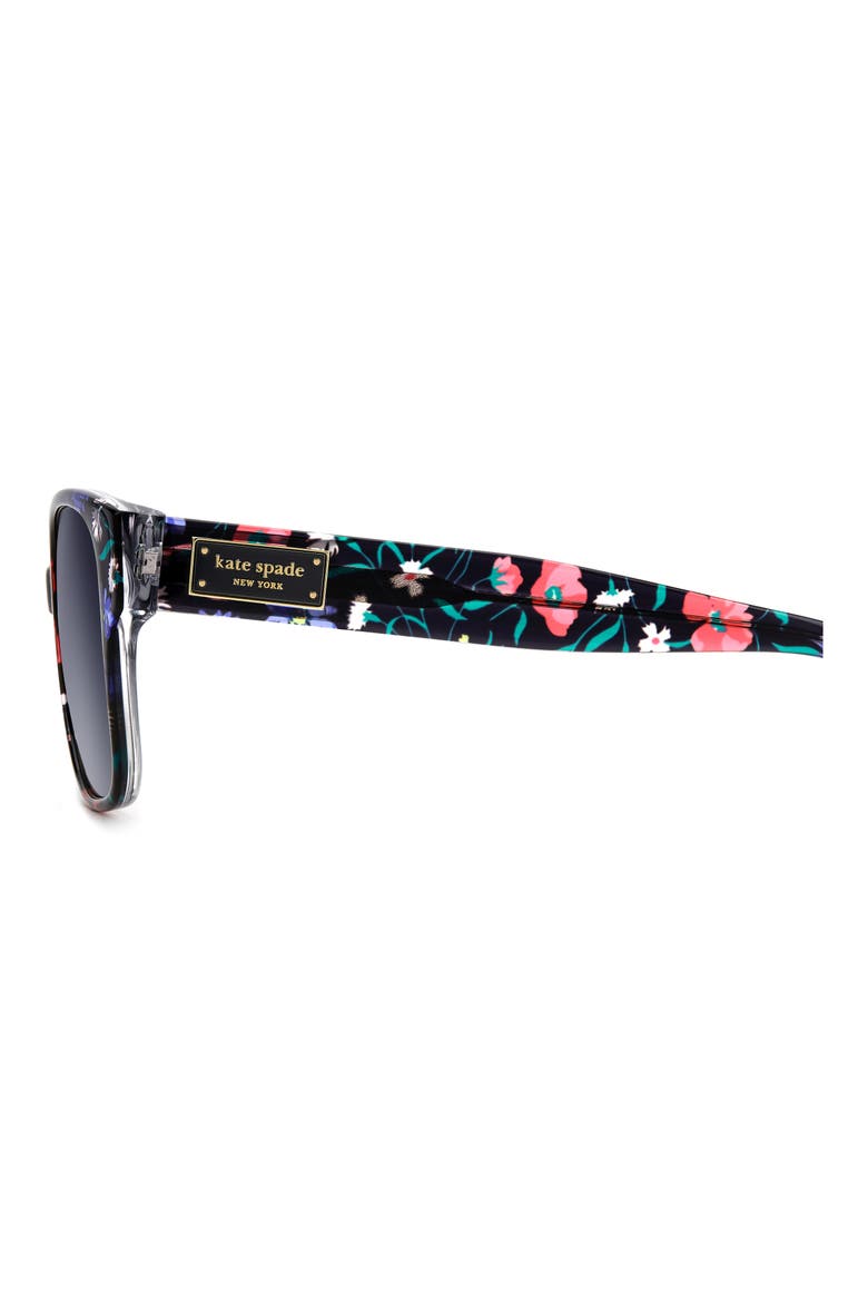 trulee 55mm gradient square sunglasses, Alternate, color, BLACK MULTICOLOR/ DARK GREY SF