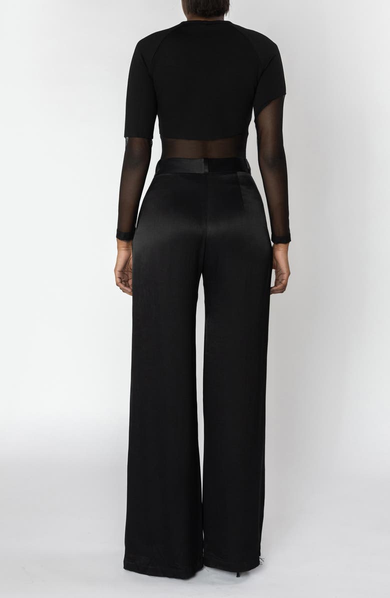 ISRAELLA KOBLA Verona Slit Hem Wide Leg, Alternate, color, Black