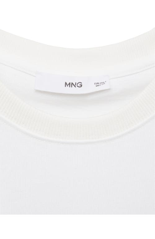 Mango Short Sleeve Sweater In White