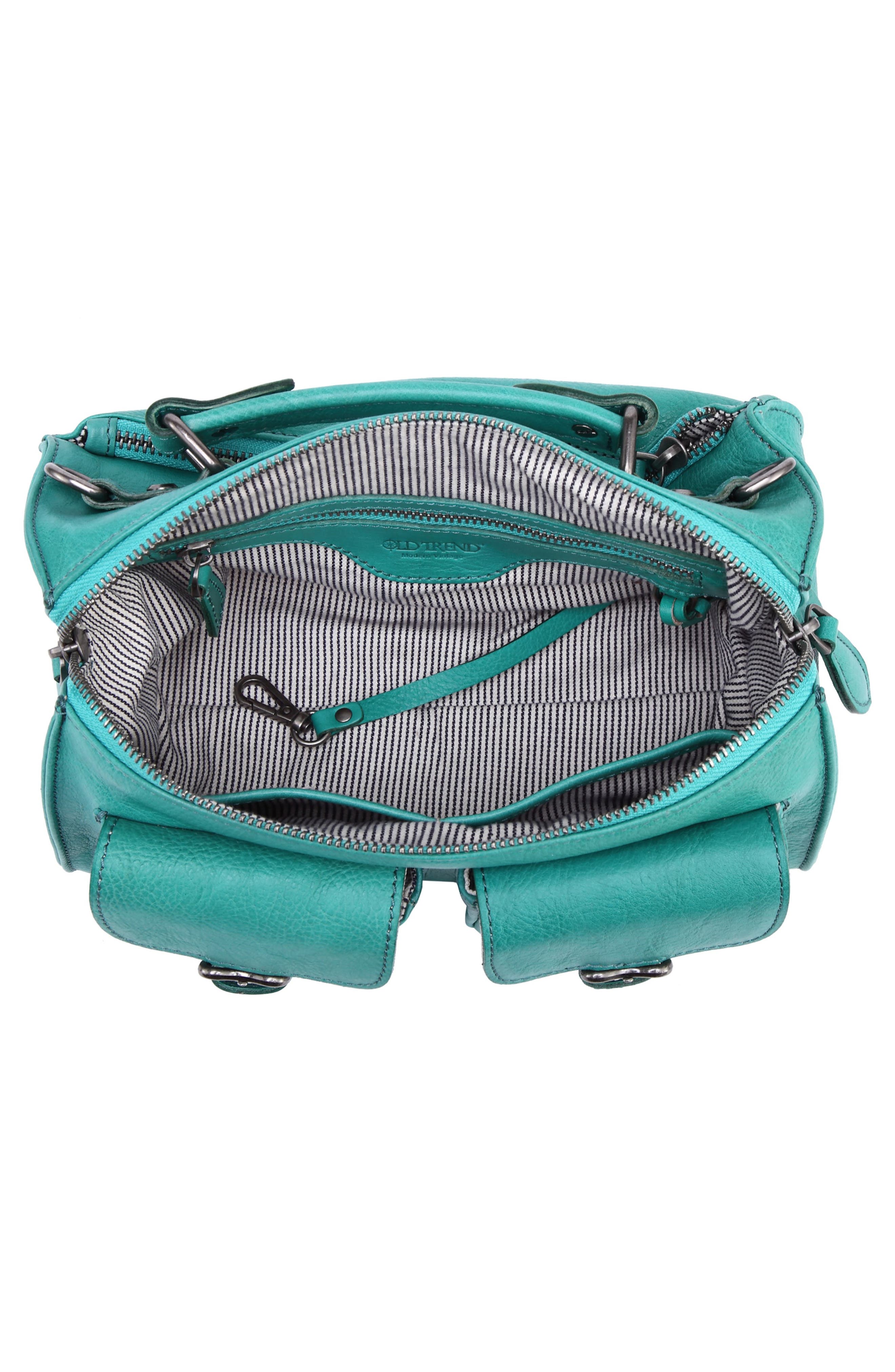 Las Luna Leather Crossbody Bag, Alternate, color, AQUA
