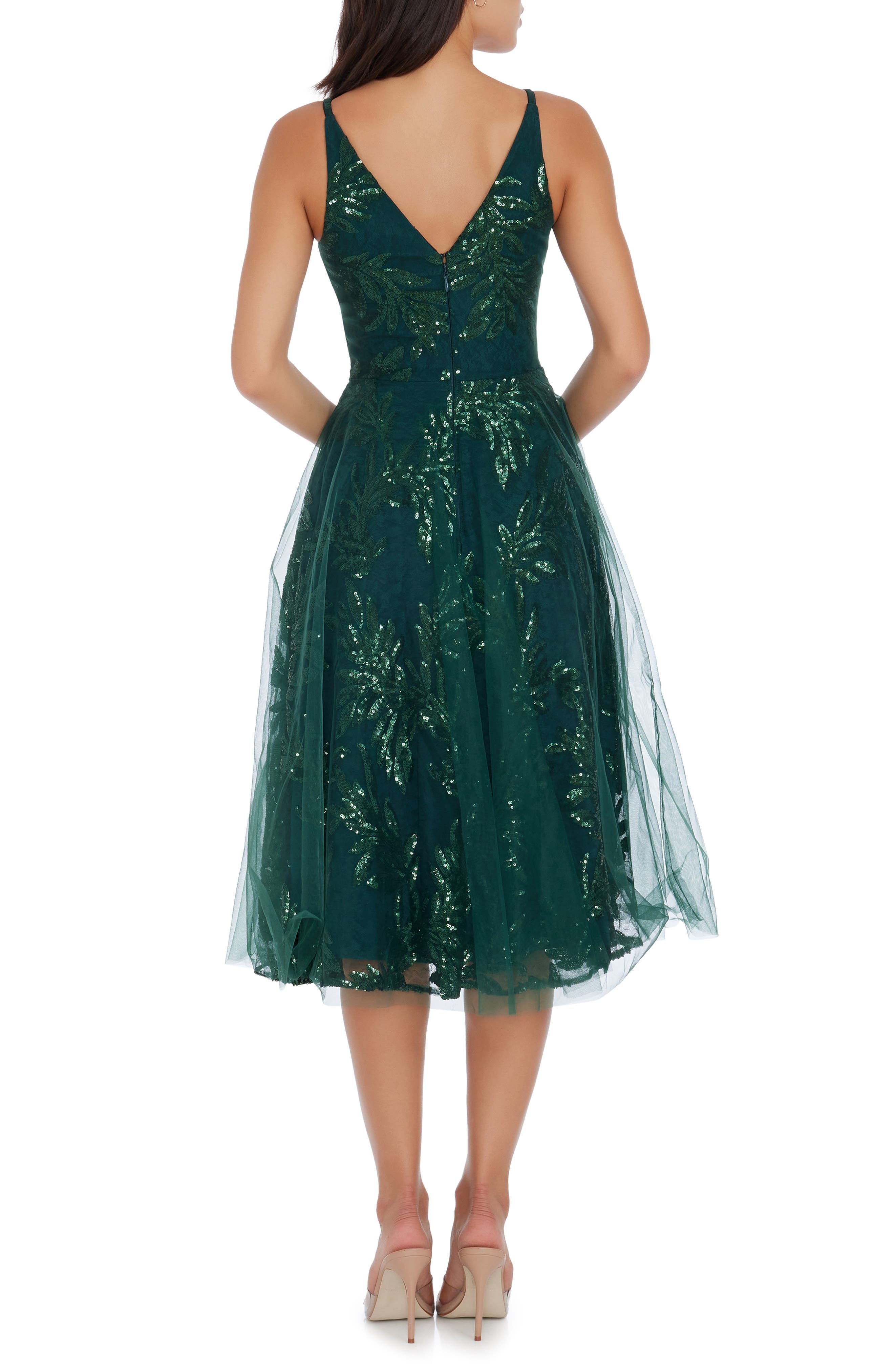 courtney sequin lace cocktail dress Courtney Dress S / SILVER MULTI