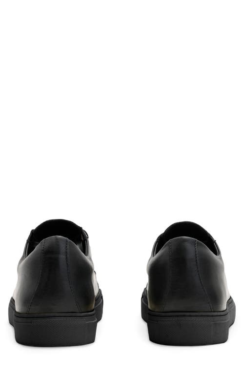 John Varvatos Reed Low Top Leather Sneaker In Black