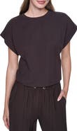 DKNY Crop Shoulder Crop T-Shirt