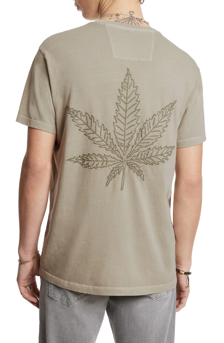 John Varvatos High Society Organic Cotton Graphic Tee, Alternate, color, Fossil Grey