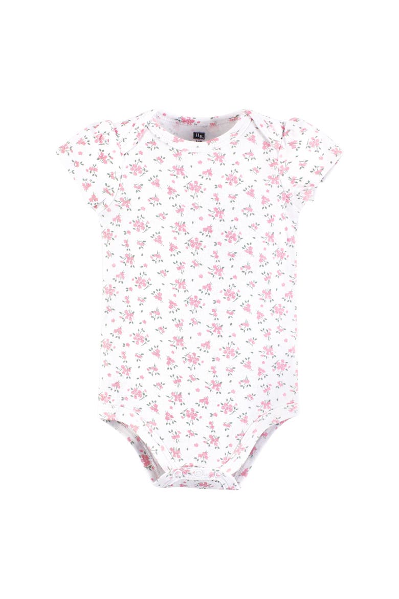 Essential Three-Piece Set of Cotton Bodysuits, Alternate, color, Wild Flower Garden