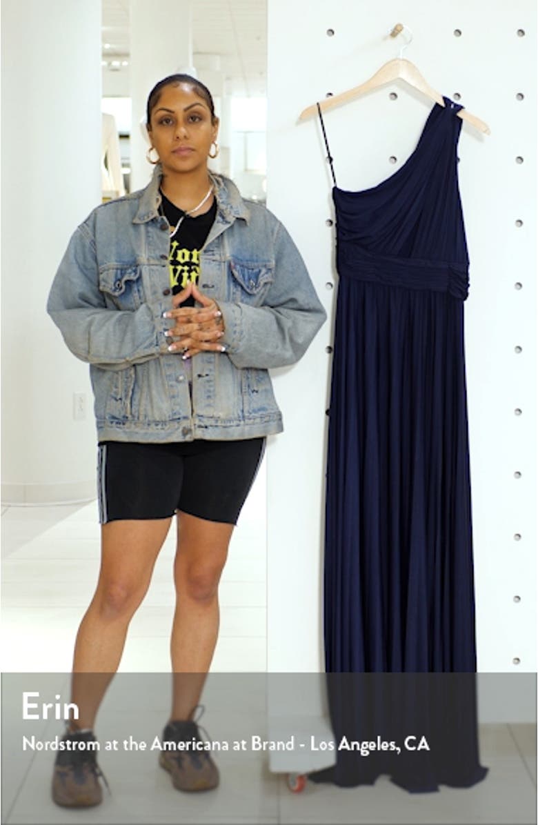 One-Shoulder Pleat Gown, sales video thumbnail