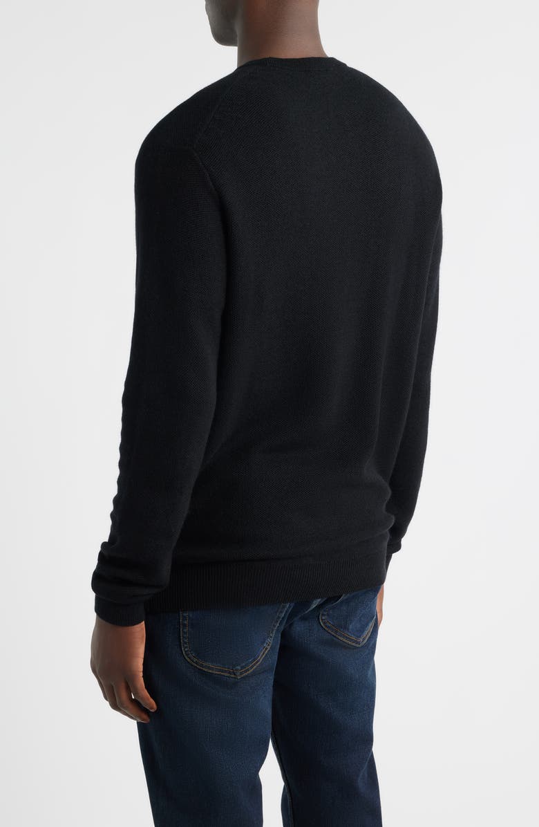 Peter Millar Autumn Crest Merino Wool Blend Sweater, Alternate, color, Black