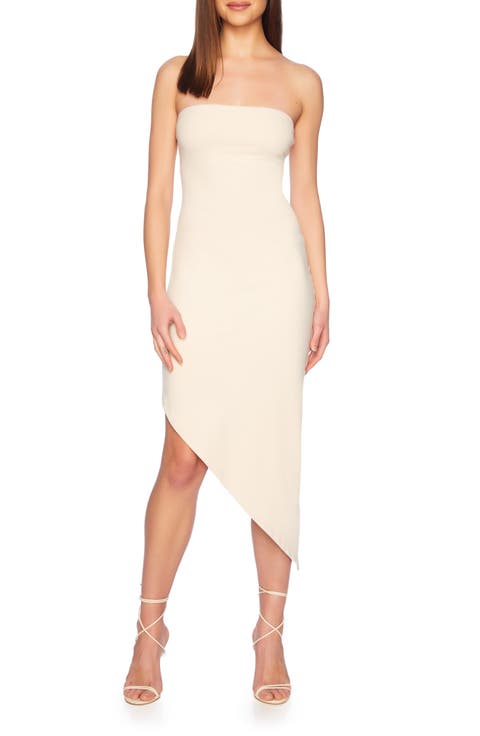 Asymmetric Strapless Dress