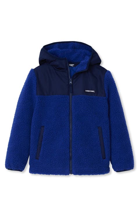 Kids High Pile Fleece Hooded Jacket