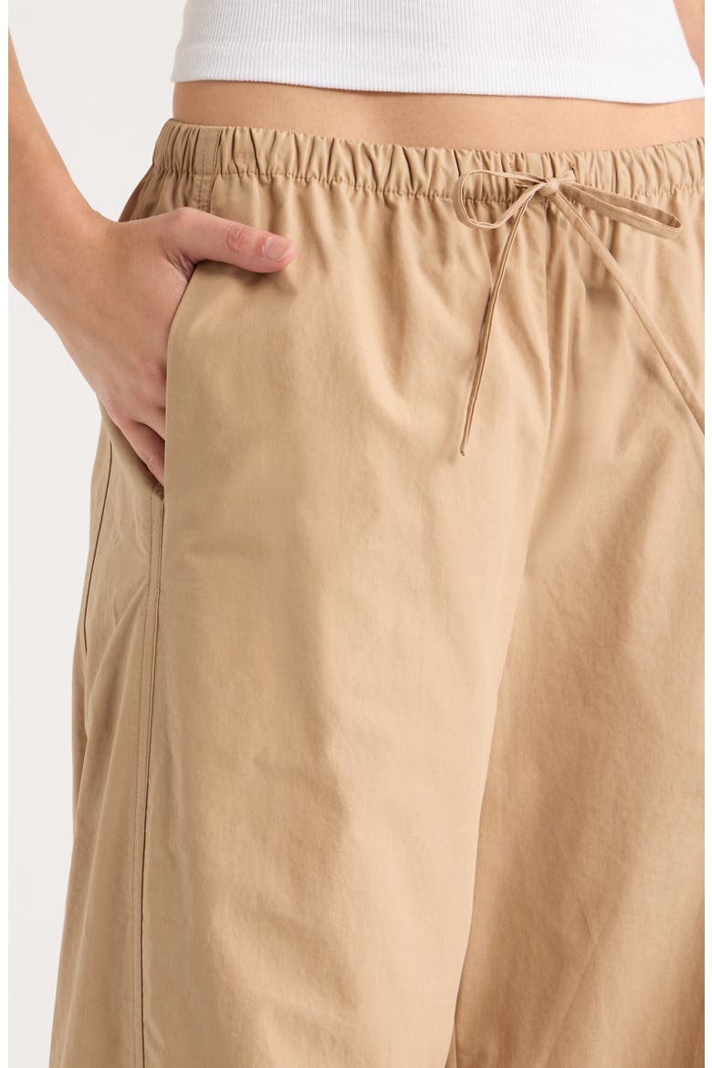 Elara Organic Cotton Poplin Drawstring Pants, Alternate, color, TRENCH COAT