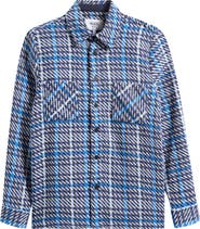 Wax London Whiting Houndstooth Check Overshirt