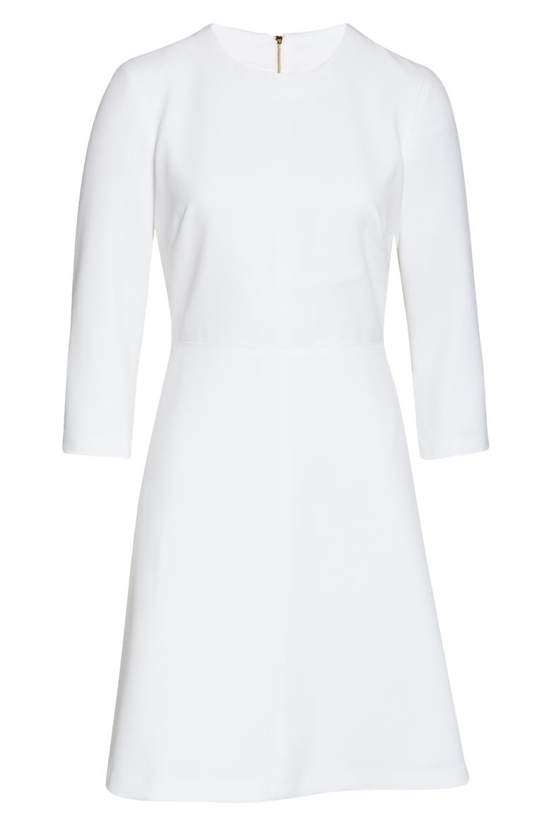 Stretch A-Line Dress, Alternate, color, IVORY