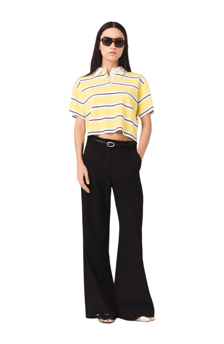 maje Flared trousers, Alternate, color, Black