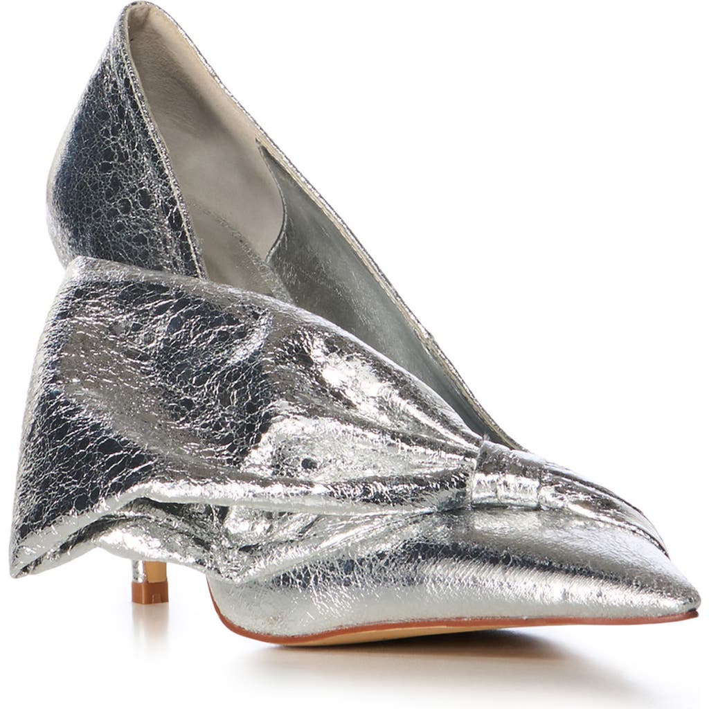 Azalea Wang Geovanni Pointed Toe Pump In Silver