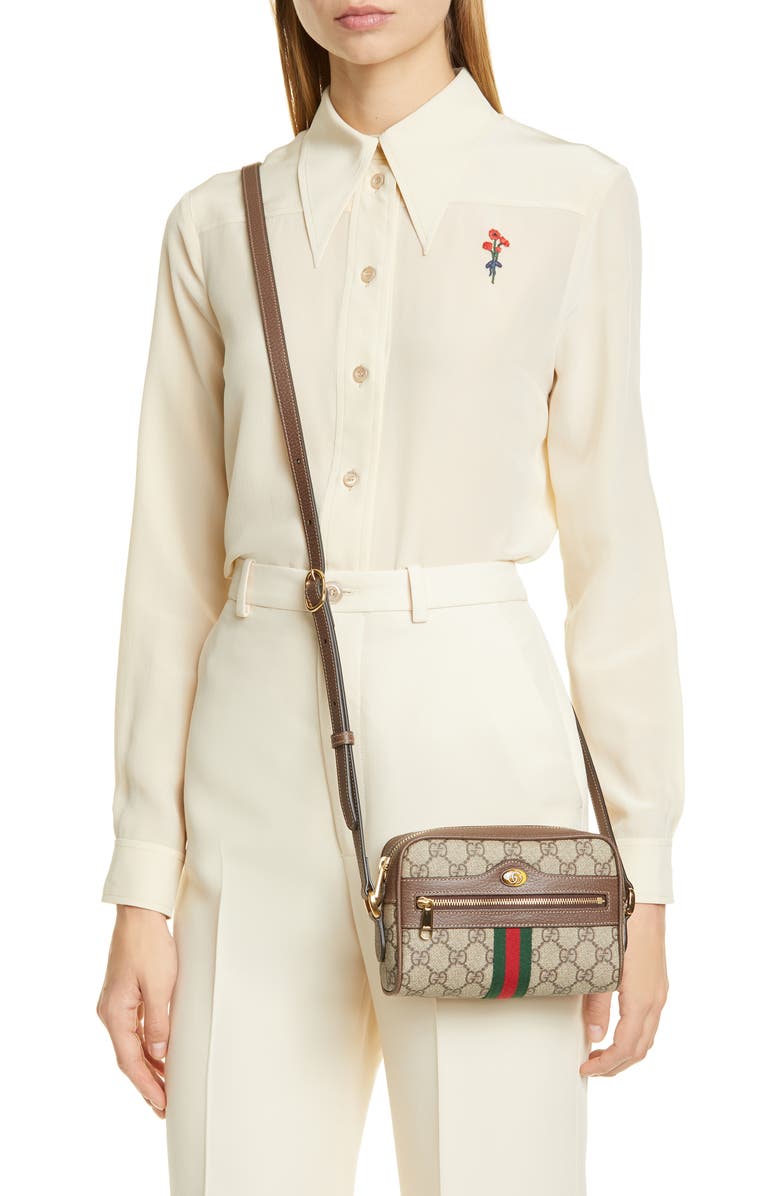 Gucci SmallCanvas Crossbody Bag, Alternate, color,