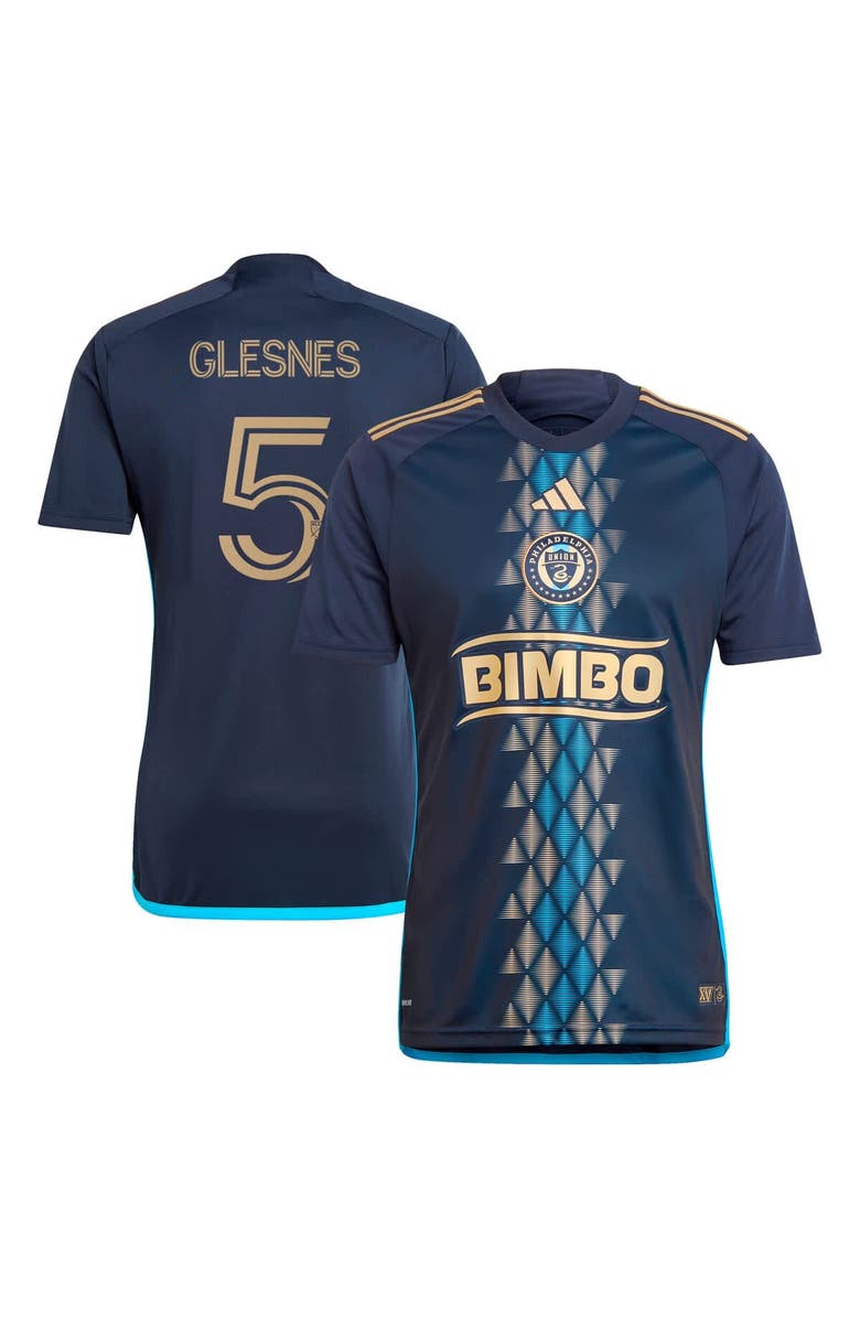 adidas Men's adidas Jakob Glesnes Navy Philadelphia Union 2024 The XV Kit Replica Player Jersey, Alternate, color,