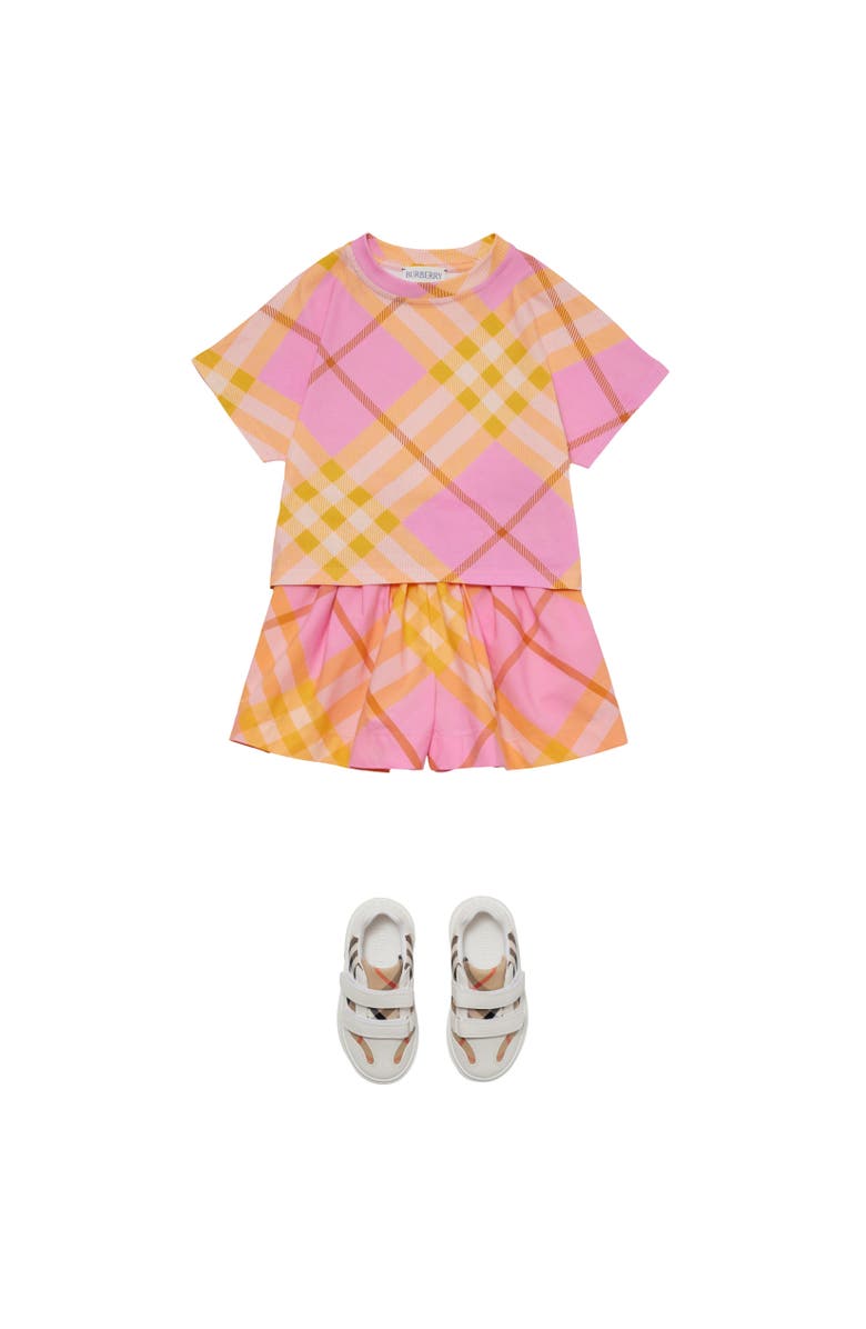 Burberry Check Cotton T-shirt, Alternate, color, 