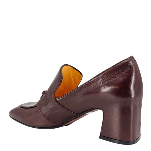 Madison Maison Leather Hidden Bit Heel Loafer In Brown