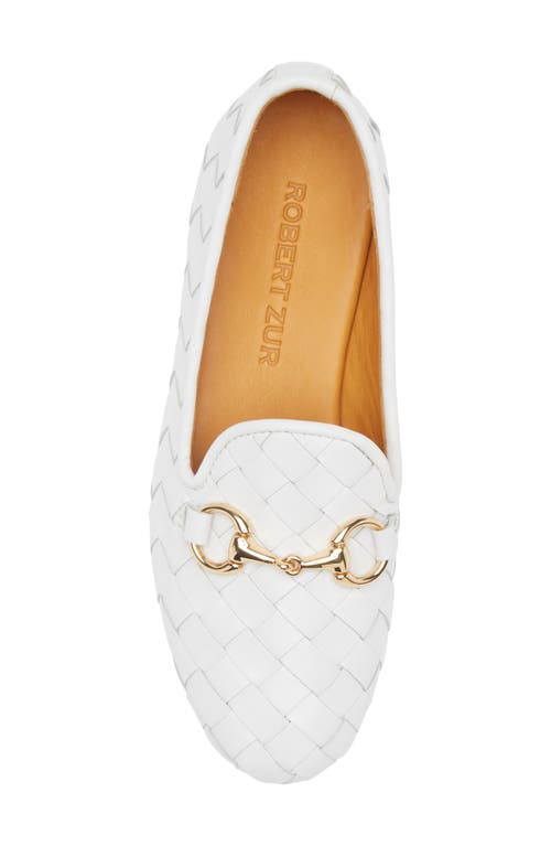 Robert Zur Letti Bit Woven Loafer In White