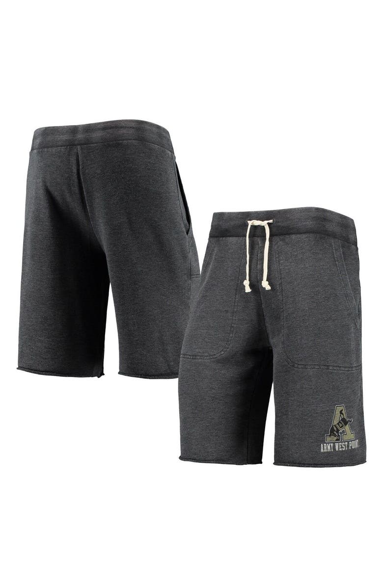 ALTERNATIVE APPAREL Men's Heathered Black Alternative Apparel Army Black Knights Victory Lounge Shorts, Main, color, 