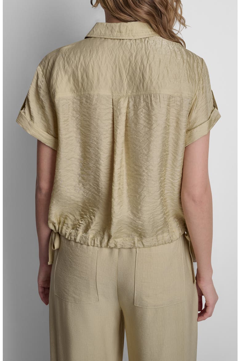 Twinkle Crinkle Roll Tab Cuff Button-Up Shirt, Alternate, color, MOJAVE DESERT