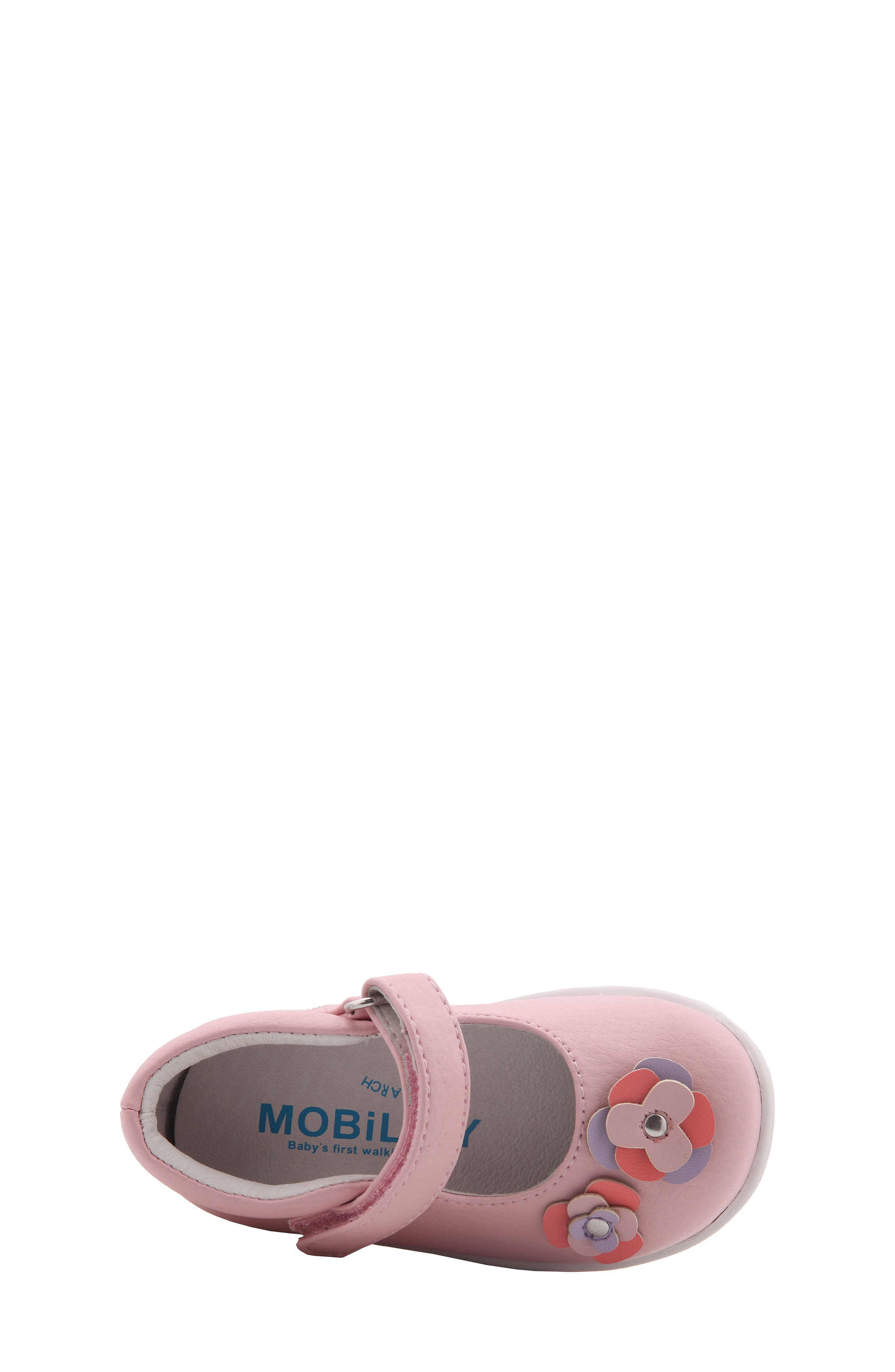 Nina Mary Jane Flat, Alternate, color, LIGHT PINK TUMBLED