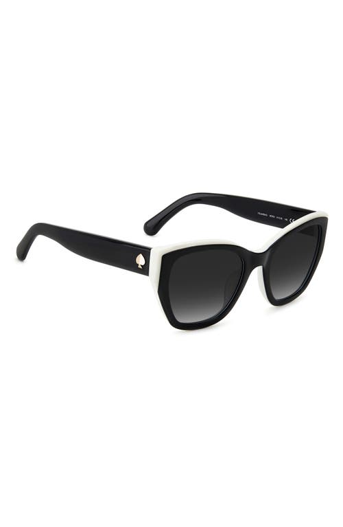 Kate Spade New York Yolanda 51mm Polarized Gradient Cat Eye Sunglasses In Black