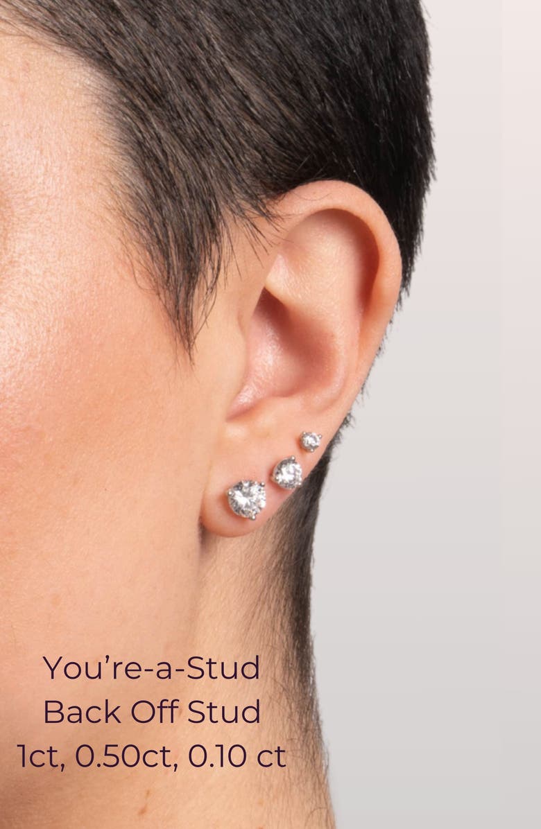 Seed2Stone You're-a-Stud Back-Off, Alternate, color, White Gold