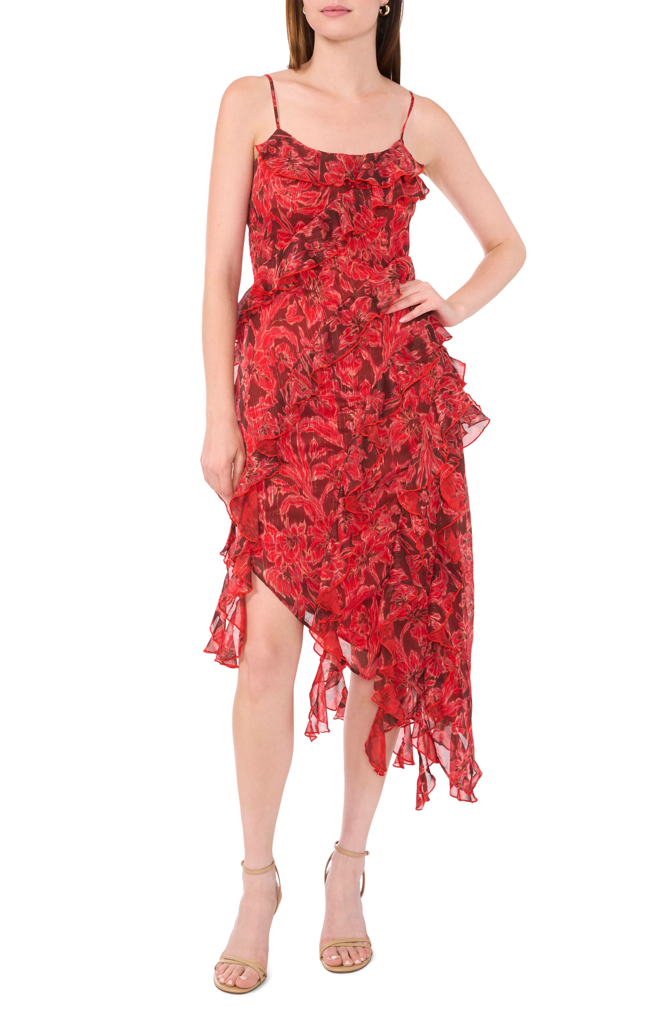 Parker The Ida Ruffle Asymmetrical Dress
