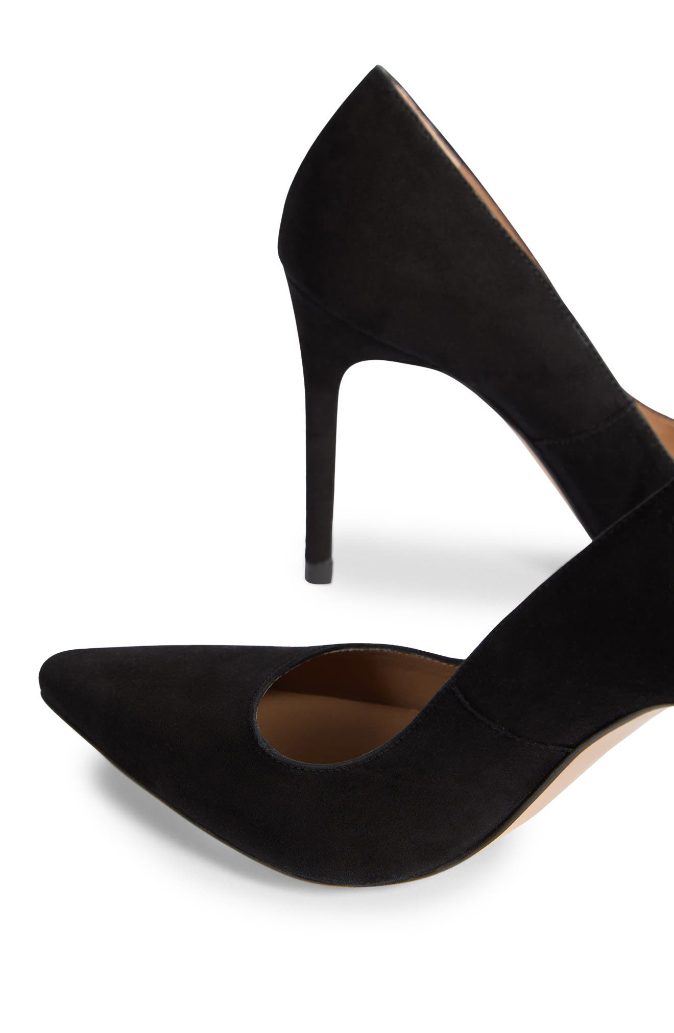 LK Bennett Fern Pointed Toe Pump, Alternate, color, Black Suede