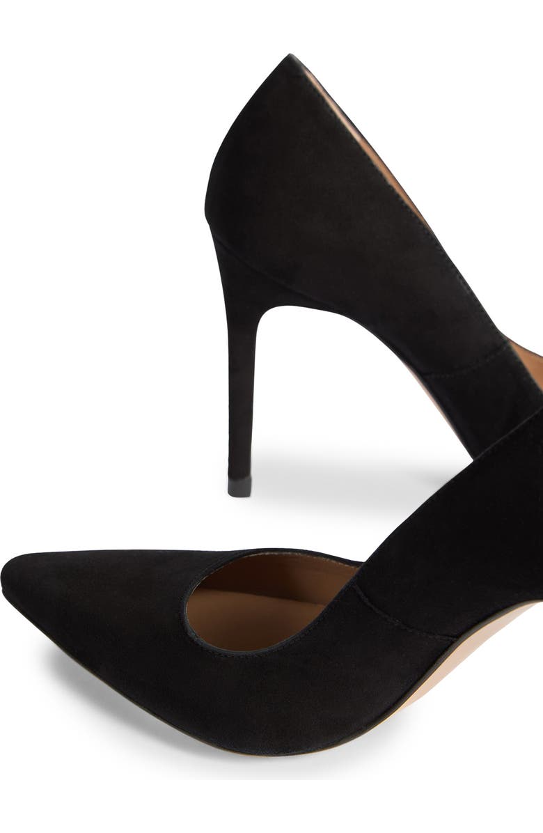 LK Bennett Fern Pointed Toe Pump, Alternate, color, Black Suede