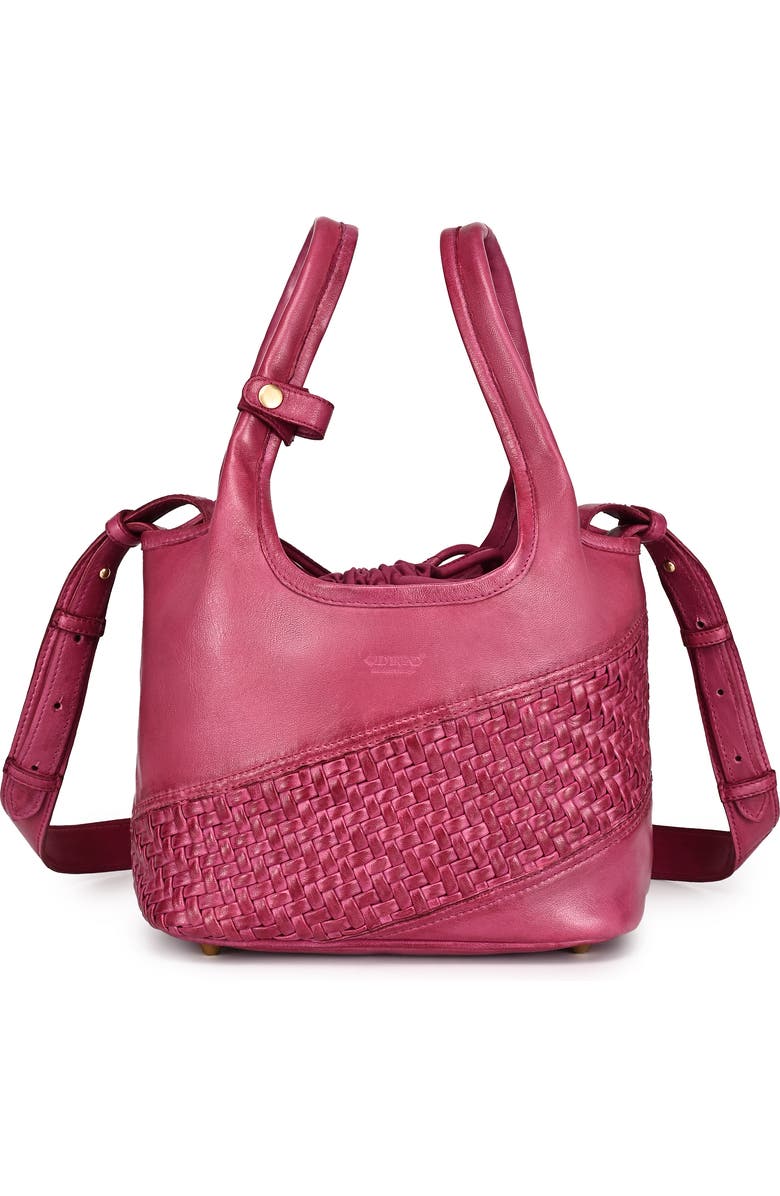 OLD TREND Lily Small Handwoven Everyday Leather Tote, Main, color, Fuchsia