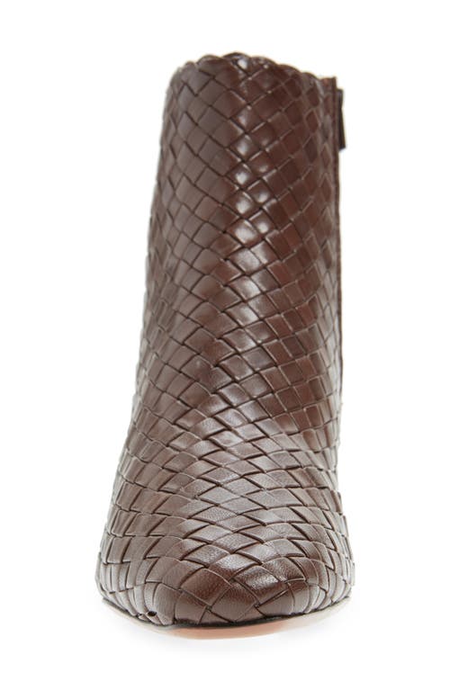 Loeffler Randall Marcella Woven Bootie In Espresso
