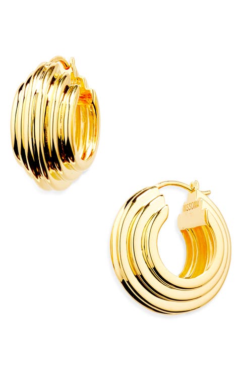 x Lucy Williams Chunky Ridge Hoop Earrings