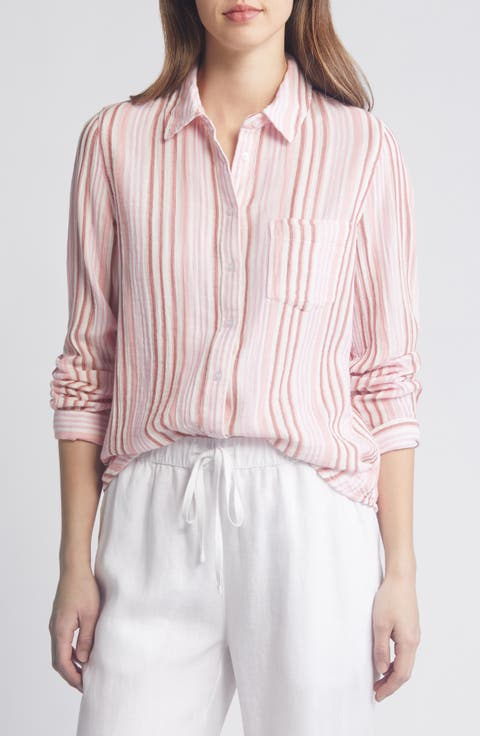 Casual Gauze Button-Up Shirt