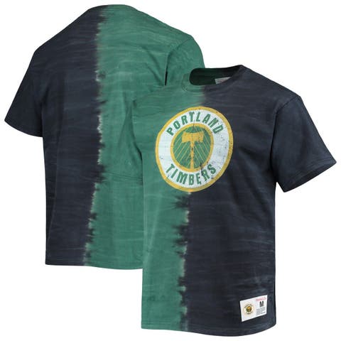 Men's Mitchell & Ness Green Portland Timbers Vertical Tie-Dye Top