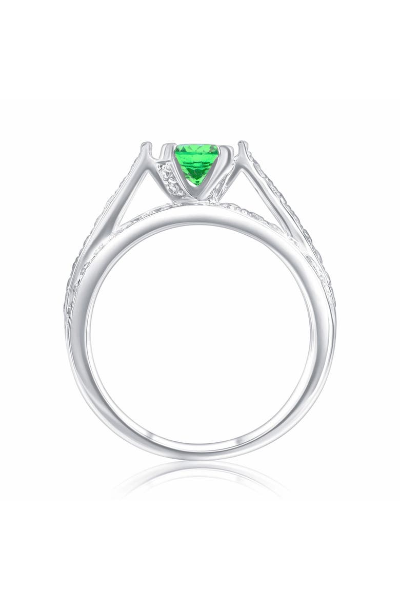 14K Gold 1.20ct Oval Tsavorite Garnet & 0.98cttw Diamond Ring, Alternate, color, Green