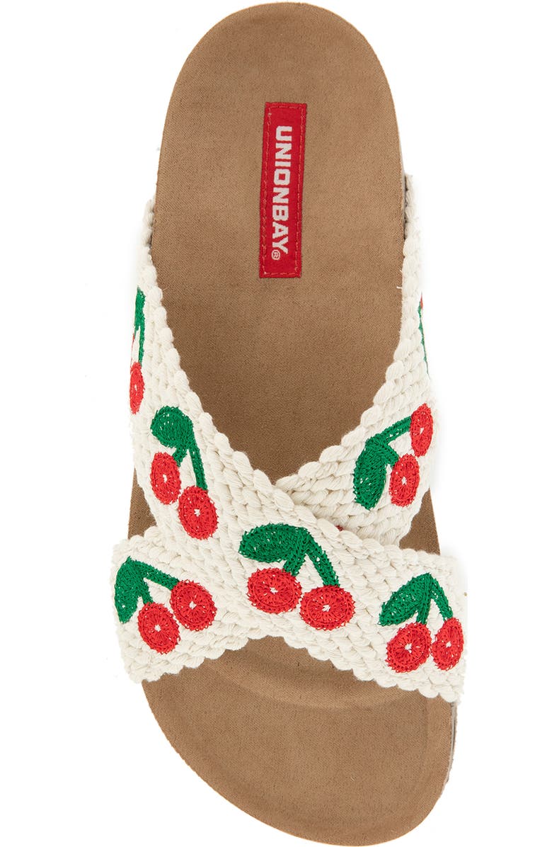 UNIONBAY Maryam Slide Sandal, Alternate, color, Ivory Cherry