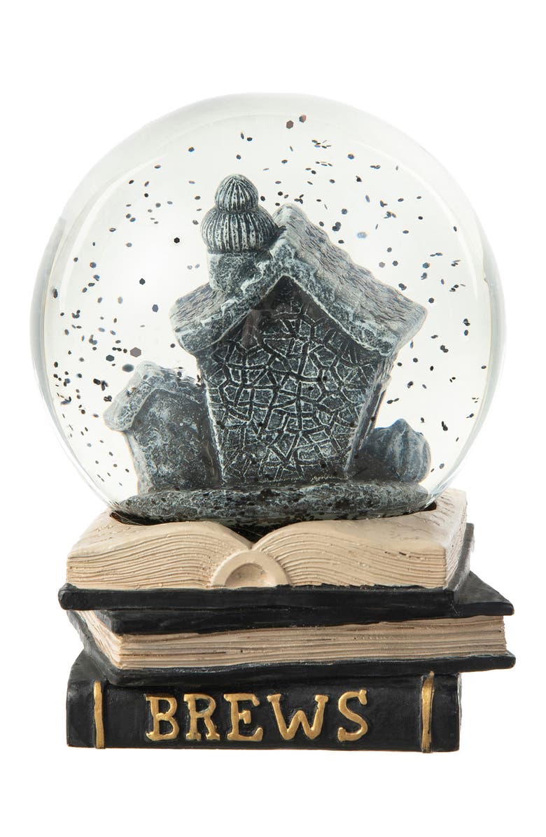 Glitzhome 100MM Halloween Polyresin Haunted House Water Globe, Alternate, color, 