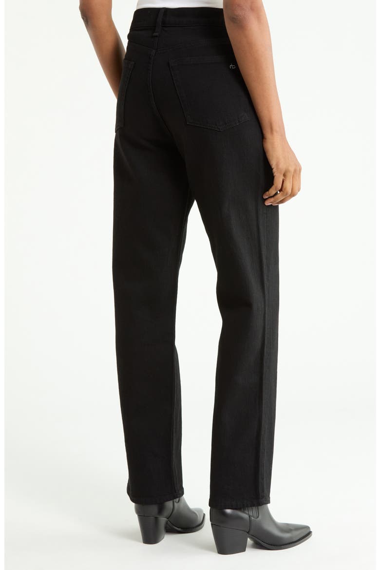 Shea High Waist Ankle Straight Leg Jeans, Alternate, color, BLACK