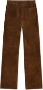 Fortela High Waist Suede Leather Trousers